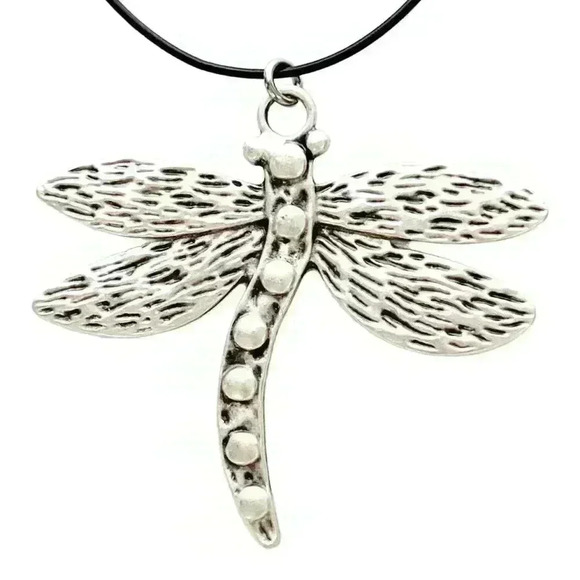 Dragonfly necklace for women dragonfly silver pendant charm - Picture 2 of 9